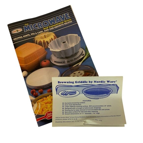 Nordic Ware Betty Crocker Microwave Browning Griddle with Box and Instructions - Picture 4 of 6